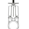 Задвижка GROSS DN 150 PN 10 шиберная с выдвижным штоком c маховиком 2