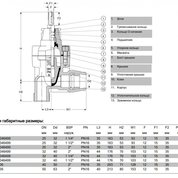 Задвижка AVK 11/30 DN 25-1 1/4" PN 16 ответвительная с наружной резьбой и фиксирующей муфтой для ПЭ труб угловая резьбовая 2