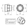 Латунный ниппель VALTEC 1" х 3/4" переходной VTr.580.N.0605 5