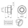 Латунный переходник VALTEC 3/4" х 1/2" VTr.592.N.0504 5