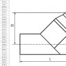 Тройник 110х50 мм SDR17 45° ПЭ100 неравнопроходный сварной сегментный ПНД 2