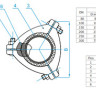 Муфта ремонтная трехсоставная DOMEX UUU DN 200 (218-225) мм PN 16 чугунная 2