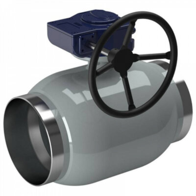 Кран шаровой Vexve 234100 DN 100 PN 25 стальной стандартнопроходный фланцевый для жидкости, с ручным редуктором