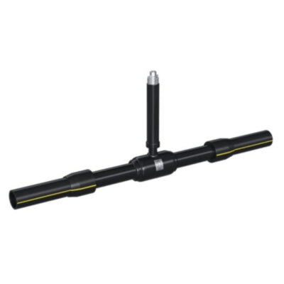 Кран шаровой цельносварной LD КШ.Ц.ПЭ.GAS.100/080.016.Н/П.01.H Ду 100/80 Ру 16 нержавеющий неполнопроходный для подземной установки с ПЭ патрубками L = 1460