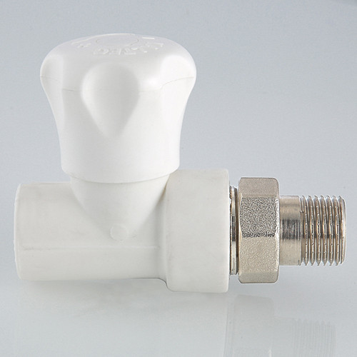 Клапан регулирующий VALTEC VTp.717.V НР 1/2" DN 20x15 PN 25 полусгон с накидной гайкой полипропиленовый 9