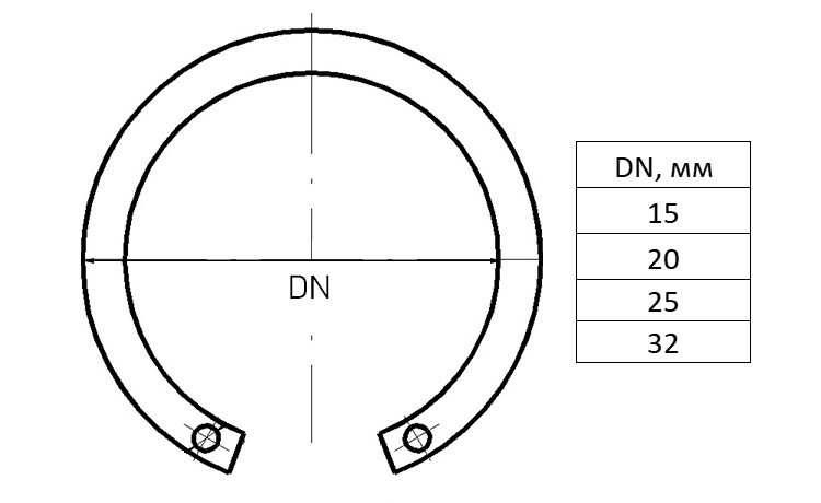 Кольцо фиксирующее Stahlmann DN 25 из нержавеющей стали 2