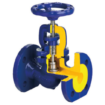 Вентиль запорный сальниковый Zetkama 215A Ду32 Ру16 чугунный фланцевый zGLO 215A032C00