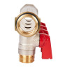 Коллектор распределительный STOUT SMB 6210 4 отвода ВР-НР 3/4"х1/2" DN 20 PN 10 с шаровыми кранами красная рукоятка уплотнительное кольцо 3