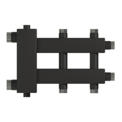 Коллектор распределительный Warme WKD.R.85.K.1+1+1 3-х контурный НР 1 1/2"x1" Ду 40 Ру 6 без теплоизоляции