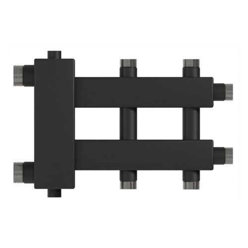 Коллектор распределительный Warme WKD.R.85.K.1+1+1 3-х контурный НР 1 1/2"x1" Ду 40 Ру 6 без теплоизоляции