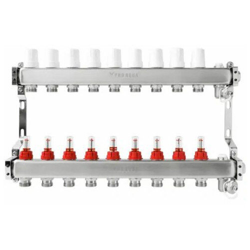 Коллекторная группа Pro Aqua 9 выходов с расходомерами