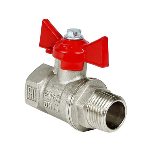 Кран шаровый VALFEX STANDART VF.218 ВР-НР 1/2" Ду 15 Ру 40 никелированный латунный 1