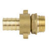 Переходник для шланга латунный Aquasfera 9104 DN 15x15 PN 25 резьба - 1/2''x15, разъемный, резьбовой НР-НР, 9104-01 2