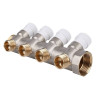 Коллектор распределительный STOUT SMB 6851 4 отвода ВР-НР 1"х1/2" DN 25 PN 10 с запорными клапанами 1