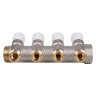 Коллектор распределительный STOUT SMB 6851 4 отвода ВР-НР 1"х1/2" DN 25 PN 10 с запорными клапанами 2