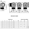 Коллектор распределительный STOUT SMB 6849 3 отвода ВР-НР 3/4"х1/2" DN 20 PN 16 с регулирующими клапанами плоское уплотнение 3