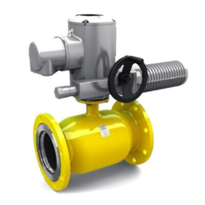 Кран шаровой цельносварной LD КШ.Ц.Ф.Э.GAS.020.040.П/П.02 Ду 20 Ру 40 стальной полнопроходный под электропривод