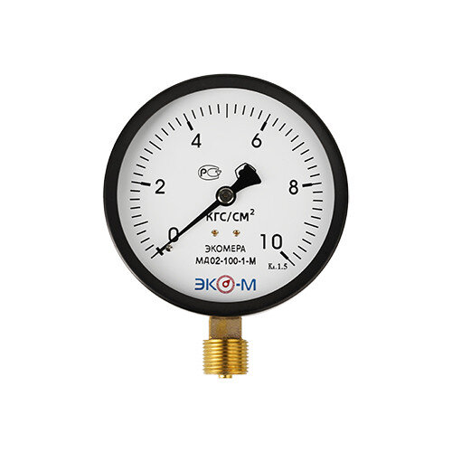 Манометр ЭКОМЕРА МД02 Ду 100 мм Ру 0-10 кгс/см2 М20*1,5 общетехнический (исп.2)