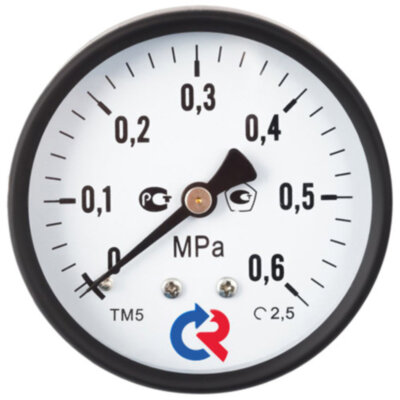 Манометр РОСМА ТМ-510Т.00 (0...16 МПа) Дкорп=100мм кл. 1,5 G1/2" общетехнический осевой УТ-00049053