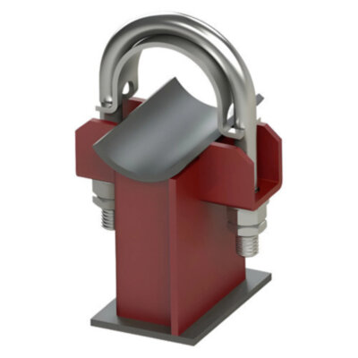 Опора Дн 108 04 ОСТ 108.275.31-80 скользящая однохомутовая коррозионностойкая сталь, АЭС