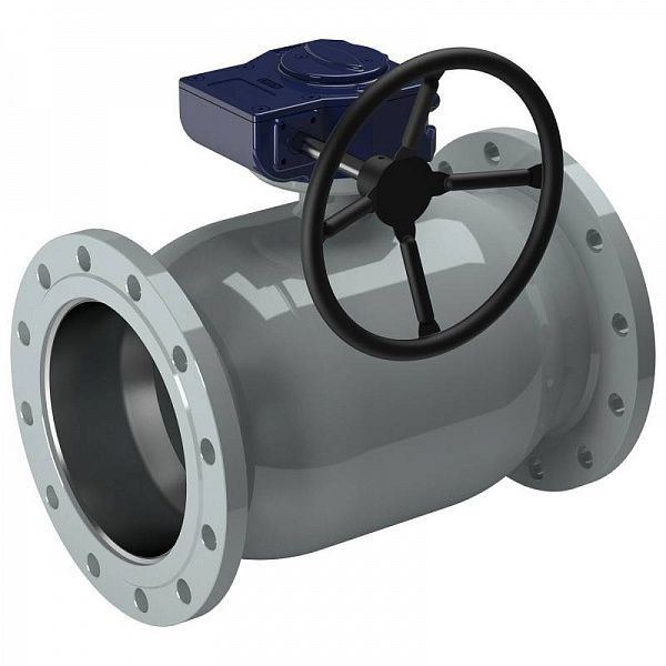Кран шаровой Vexve 234xx1100 DN 100 стальной стандартнопроходный фланцевый для жидкости, с ручным редуктором 1