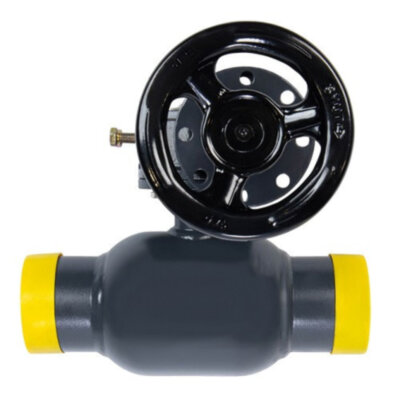 Кран шаровой Ридан RJiP Premium WW WG DN 600 PN 25 стальной стандартнопроходный под приварку с ручным редуктором