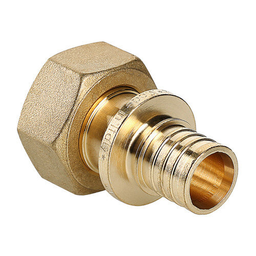 Переходник VALTEC VTm.422.BG ВР 3/4" DN 25x20 PN 16 с накидной гайкой латунный универсальный