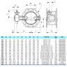 Затвор PAM Saint-Gobain EUROSTOP JPA DN 600 PN 25 поворотный фланцевый с двойным эксцентриком под электропривод надземный 3