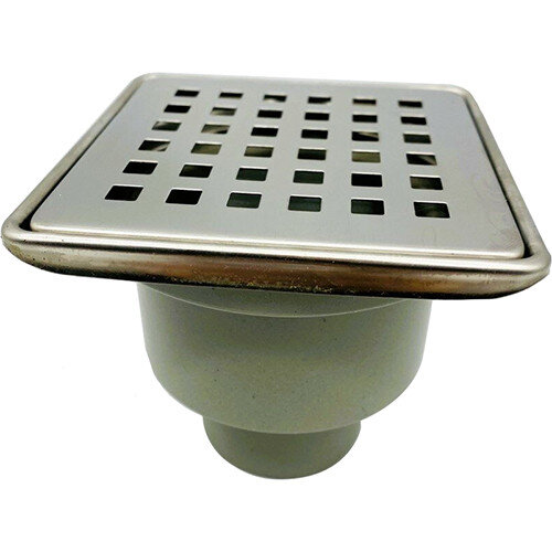 Трап вертикальный VALFEX VF.012.050K.150.01 Ду 50 с решеткой и окантовкой из нерж.стали