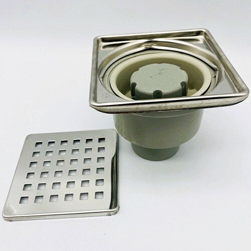 Трап вертикальный VALFEX VF.012.050K.150.01 Ду 50 с решеткой и окантовкой из нерж.стали