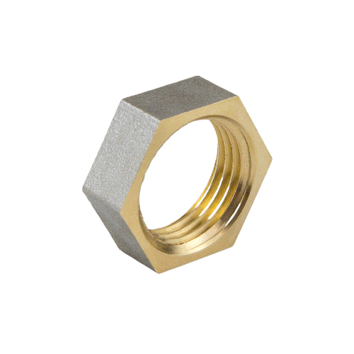 Контргайка латунная Aquasfera 9020 DN 32 PN 20 резьба - 1 1/4'', покрытие - никель, резьбовая ВР, 9020-04