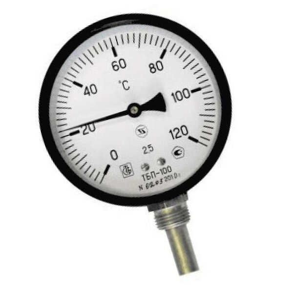Термометр биметаллический радиальный Дк100 L60мм G1/2" 200С ТБП-Р ЗАВОД ТЕПЛОТЕХНИЧЕСКИХ ПРИБОРОВ