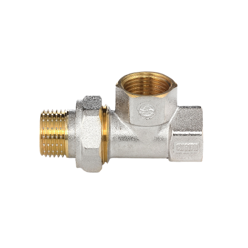 Тройник латунный Aquasfera 9030 DN 15 PN 40 резьба - 1/2'', покрытие - никель, резьбовой НР-НР-НР (американка), 9030-01