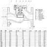 Клапан обратный Benarmo 3070 DN 20 PN 16 подъемный фланцевый 2