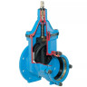Задвижка HAWLE 4041E2 System 2000 DN 250/280 PN 10 фланец-раструб клиновая чугунная с обрезиненным клином 5