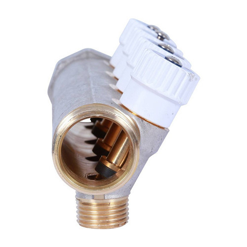 Коллектор распределительный STOUT SMB 6852 4 отвода ВР-НР 1"х1/2" DN 25 PN 10 с запорными клапанами плоское уплотнение 3