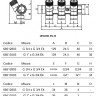 Коллектор распределительный Luxor CP 453 3 отвода ВР-НР 3/4" DN 20 PN 10 с регулирующими клапанами 2