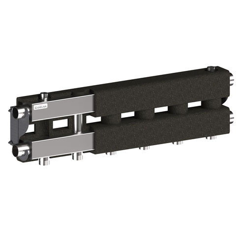 Коллектор распределительный GIDRUSS MKSS-100-3.EPP 3-х контурный НР 1 1/4"x1" Ду 32 Ру 6 модульный в термоизоляции 1