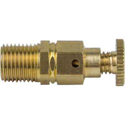 Воздухоотводчик ручной латунный Aquasfera 5006 DN 15 PN 10 резьба - M10x1, с маховиком, резьбовой НР, 5006-01