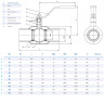 Кран DENDOR W3515 DN 50 PN 40 шаровой под приварку 2