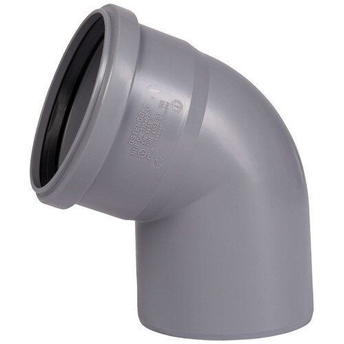 Отвод канализационный PP-H Ostendorf HT HTB DN 110х67° цвет серый