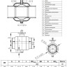 Кран шаровой Ридан RJiP Premium WW GF DN 200 PN 25 стальной стандартнопроходный под приварку с фланцем под привод 2