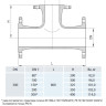 Тройник фланцевый HAWLE 8510 DN 300-100 PN 16 3