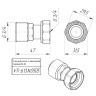 Латунный полусгон VALTEC 3/4" x 3/4" с накидной гайкой и наружной резьбой VTr.613.N.0505 5
