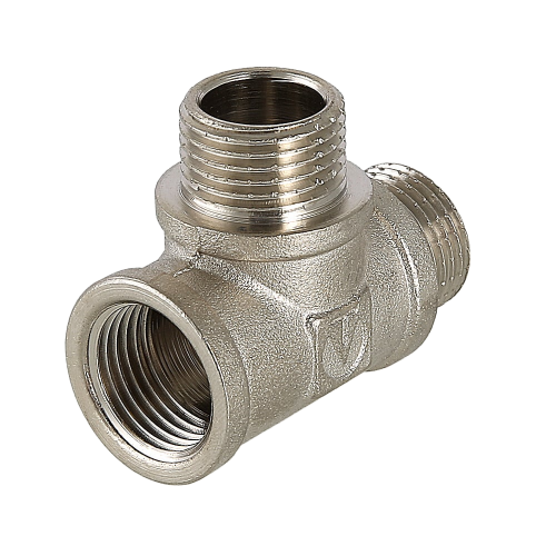 Латунный тройник VALTEC 1/2"  с двумя переходами на наружную резьбу VTr.133.N.0004