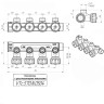 Коллектор распределительный VALTEC VTc.570.N.0504 4 отвода ВР-НР 3/4"x1/2" DN 20 PN 10 с регулирующими клапанами 5