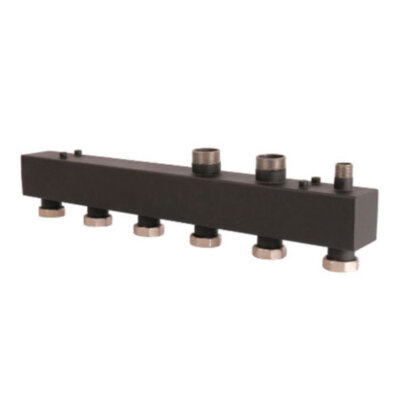 Коллектор распределительный ROMMER RDG-0017-004005 5-ти контурный НР 1 1/2" Ду 40 Ру 4 без теплоизоляции