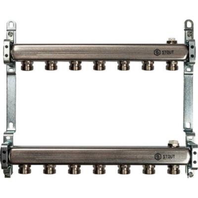Коллектор STOUT для радиаторной разводки 7 выходов