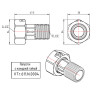 Латунный полусгон VALTEC 1/2" с накидной гайкой VTr.611.N.0004 5
