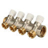 Коллектор распределительный STOUT SMB 6851 4 отвода ВР-НР 1"х3/4" DN 25 PN 10 с запорными клапанами 1